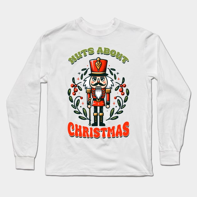 Nuts About Christmas Long Sleeve T-Shirt by MZeeDesigns